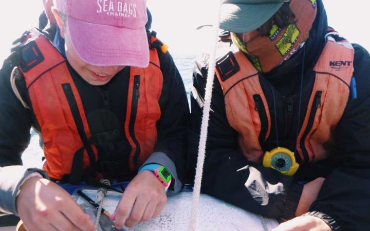 middle school students learn map skills